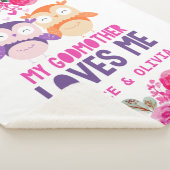 Sherpa Chouettes Florales Couverture bébé - Ma Godmère m' (3/4)