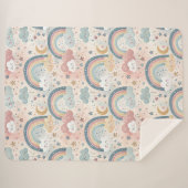 Sherpa Cloud Blanket Pastel Hues for Kids’ Comfort Sherpa Deken (Voorkant (horizontaal))