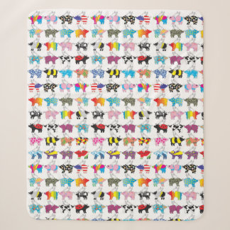 Sherpa Cochons volants marchant sur une couverture