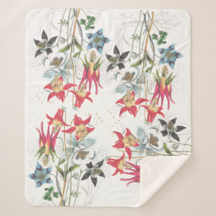Sherpa Columbine botanique fleurit la couverture de