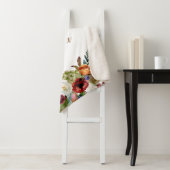 Sherpa Couleur d'eau florale Couverture personnalisée pou (En situation)