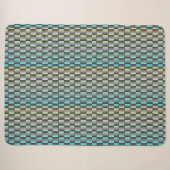 Sherpa Couverture à carreaux sarcelle et gris (Devant (Horizontal))