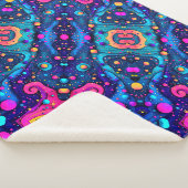 Sherpa Couverture à motif abstrait cosmique (3/4)