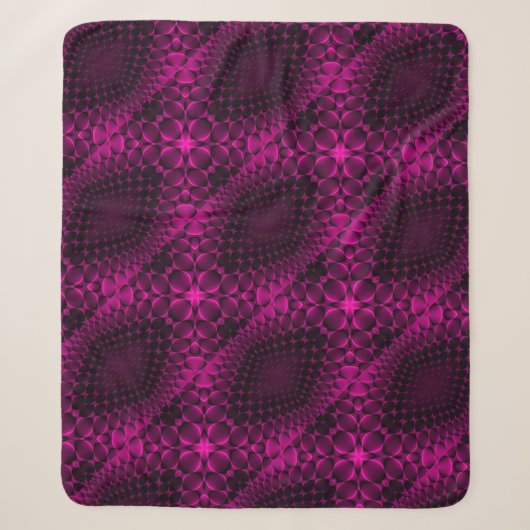 Sherpa Couverture à motif abstrait rose (Devant)