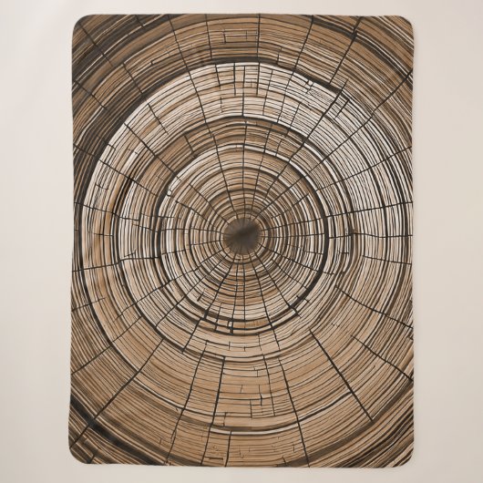 Sherpa Couverture à motif de cernes d'arbre rustique pour (Devant)