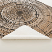 Sherpa Couverture à motif de cernes d'arbre rustique pour (3/4)