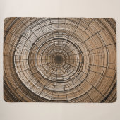 Sherpa Couverture à motif de cernes d'arbre rustique pour (Devant (Horizontal))