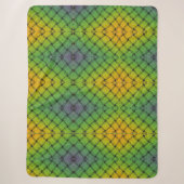 Sherpa Couverture à motif vert et jaune (Devant)