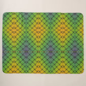 Sherpa Couverture à motif vert et jaune (Devant (Horizontal))