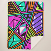 Sherpa couverture abstraite néon (Devant)