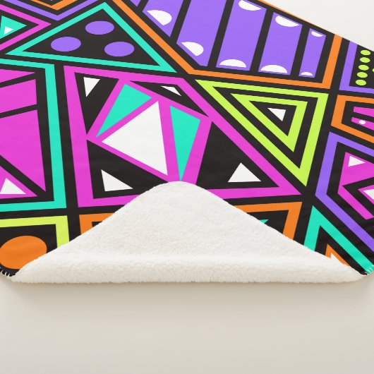 Sherpa couverture abstraite néon (3/4)