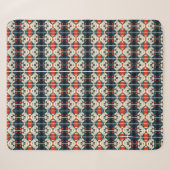 Sherpa Couverture Abstraite Rouge et Sarcelle (Devant (Horizontal))