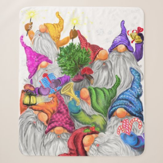 Sherpa Couverture aux lutins de Noël (Devant)