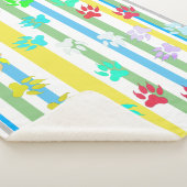Sherpa Couverture avec des rayures funky et des empreinte (3/4)