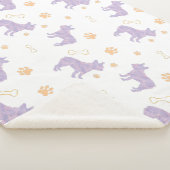 Sherpa Couverture avec silhouette de Bouledogue français (3/4)