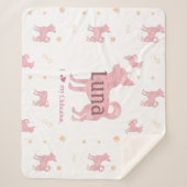 Sherpa Couverture avec silhouette de chihuahua rose paste (Devant)