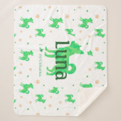 Sherpa Couverture avec silhouette de chihuahua vert paste (Devant)