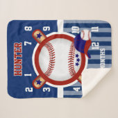 Sherpa Couverture bébé de jalon - Sport de baseball ⚾ (Devant (Horizontal))