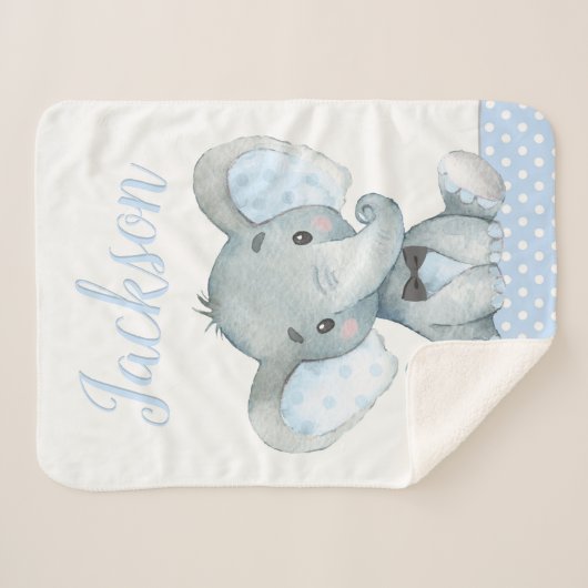 Sherpa Couverture bébé éléphant (Devant (Horizontal))