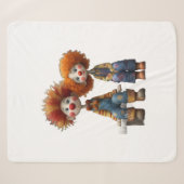 Sherpa Couverture bébé en molleton de clowns de dessin an (Devant (Horizontal))