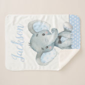 Sherpa Couverture bébé garçon éléphant (Devant (Horizontal))