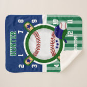 Sherpa Couverture bébé Milestone - ⚾ Baseball Sport 2 (Devant (Horizontal))