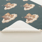 Sherpa Couverture bébé nuage oursons endormis (3/4)