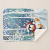 Sherpa Couverture bébé pingouin de Noël (Devant (Horizontal))