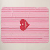 Sherpa Couverture Cadeau Cœurs Rouges Romantiques pour Fe (Devant (Horizontal))