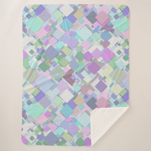 Sherpa couverture carré pastel (Devant)