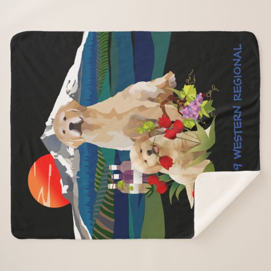 Sherpa Couverture confortable de golden retriever (Devant (Horizontal))