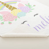 Sherpa Couverture de bébé licorne personnalisée (3/4)