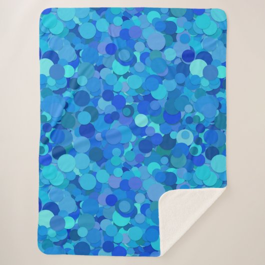 Sherpa couverture de confetti bleu point (Devant)