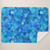 Sherpa couverture de confetti bleu point (Devant (Horizontal))