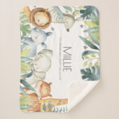 Sherpa Couverture de faire-part pour nouveau-nés d'animau (Devant)