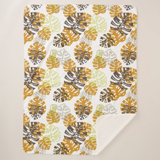 Sherpa couverture de feuilles d'automne (Devant)