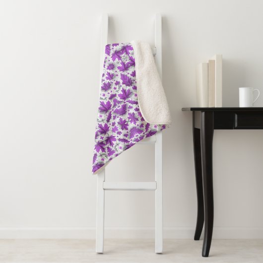 Sherpa Couverture de feuilles d'érable violettes (En situation)