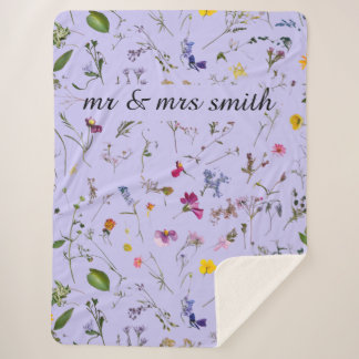 Sherpa couverture de fleurs séchées sur mesure