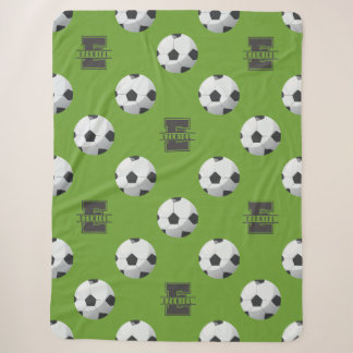 Sherpa Couverture de football avec monogramme et nom – Le