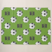 Sherpa Couverture de football avec monogramme et nom – Le (Devant (Horizontal))
