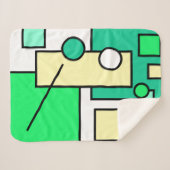 Sherpa Couverture de formes de géométrie d'art abstrait é (Devant (Horizontal))