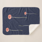 Sherpa Couverture de jet de fleur de gérbera rouge pâle (Devant (Horizontal))