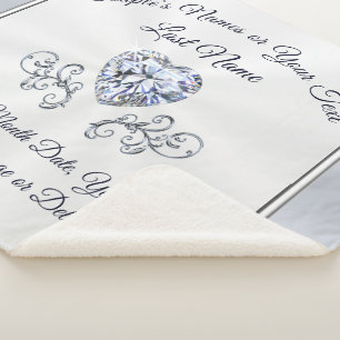 Sherpa Couverture de jet de mariage personnalisée par