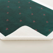 Sherpa Couverture de jet émeraude en velours (3/4)