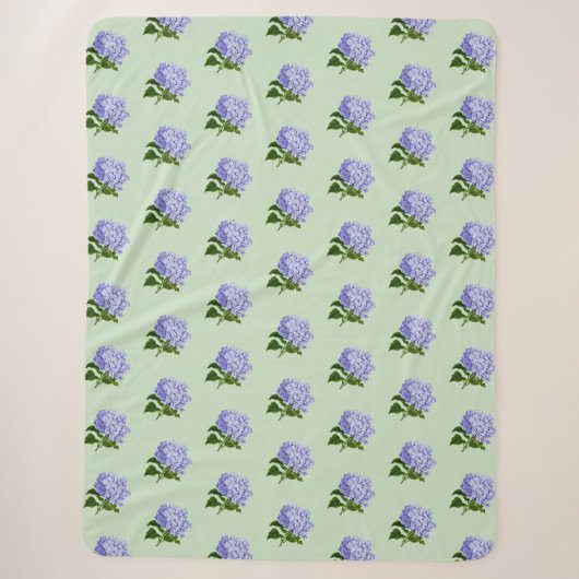 Sherpa Couverture de jet hydrangea florale (Devant)