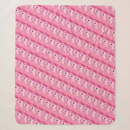 Sherpa Couverture de jetée Flamant Rose Tropical pour Déc (Devant)