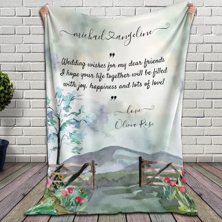 Sherpa Couverture de mariage pour une amie à l'occasion d
