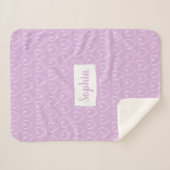 Sherpa Couverture de motif de coeur - sélectionnez votre (Devant (Horizontal))