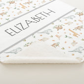 Sherpa Couverture de nom de bébé pour les animaux de forê (3/4)