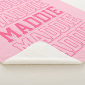 Sherpa Couverture de nom rose préppie (3/4)